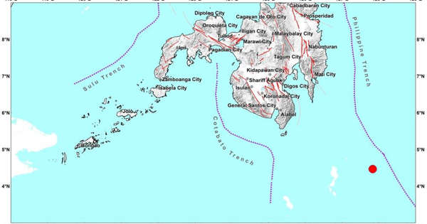 Magnitude 6.1 Reported Near Saranggani&nbsp;Island