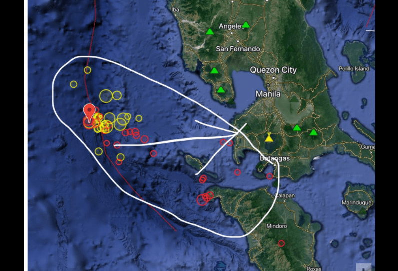 Pressure on the Manila Trench to the Lubang&nbsp;Fault