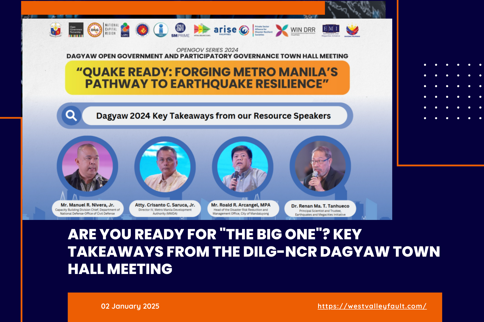 Are You Ready for “The Big One”? Key Takeaways from the DILG-NCR Dagyaw Town Hall&nbsp;Meeting