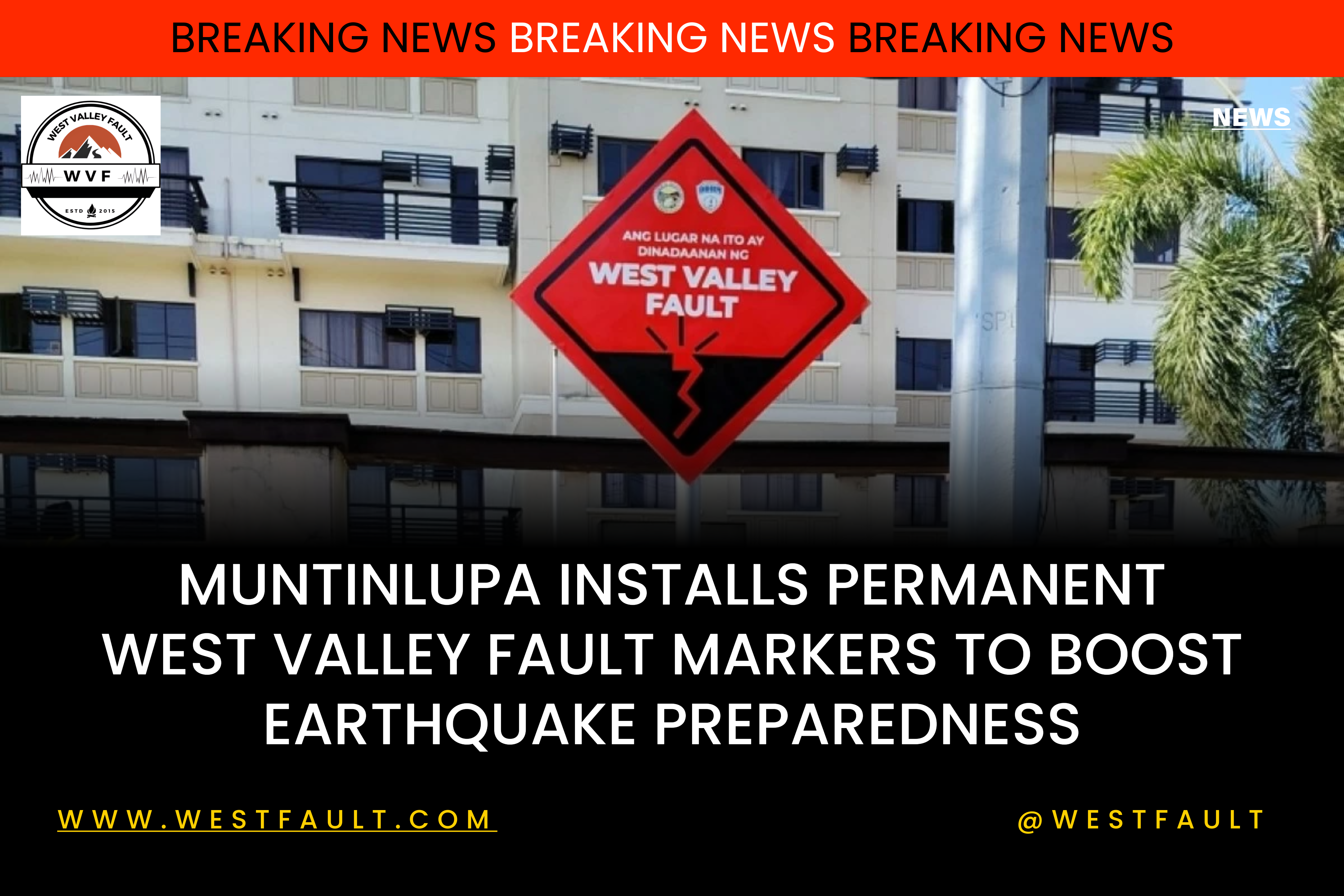 Muntinlupa Installs Permanent West Valley Fault Markers to Boost Earthquake Preparedness