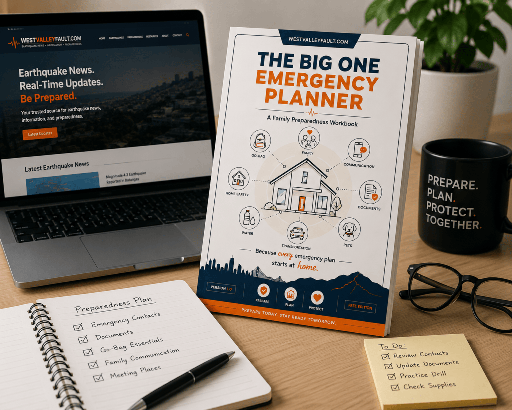WVF Family Emergency Planner shown as a digital preparedness workbook