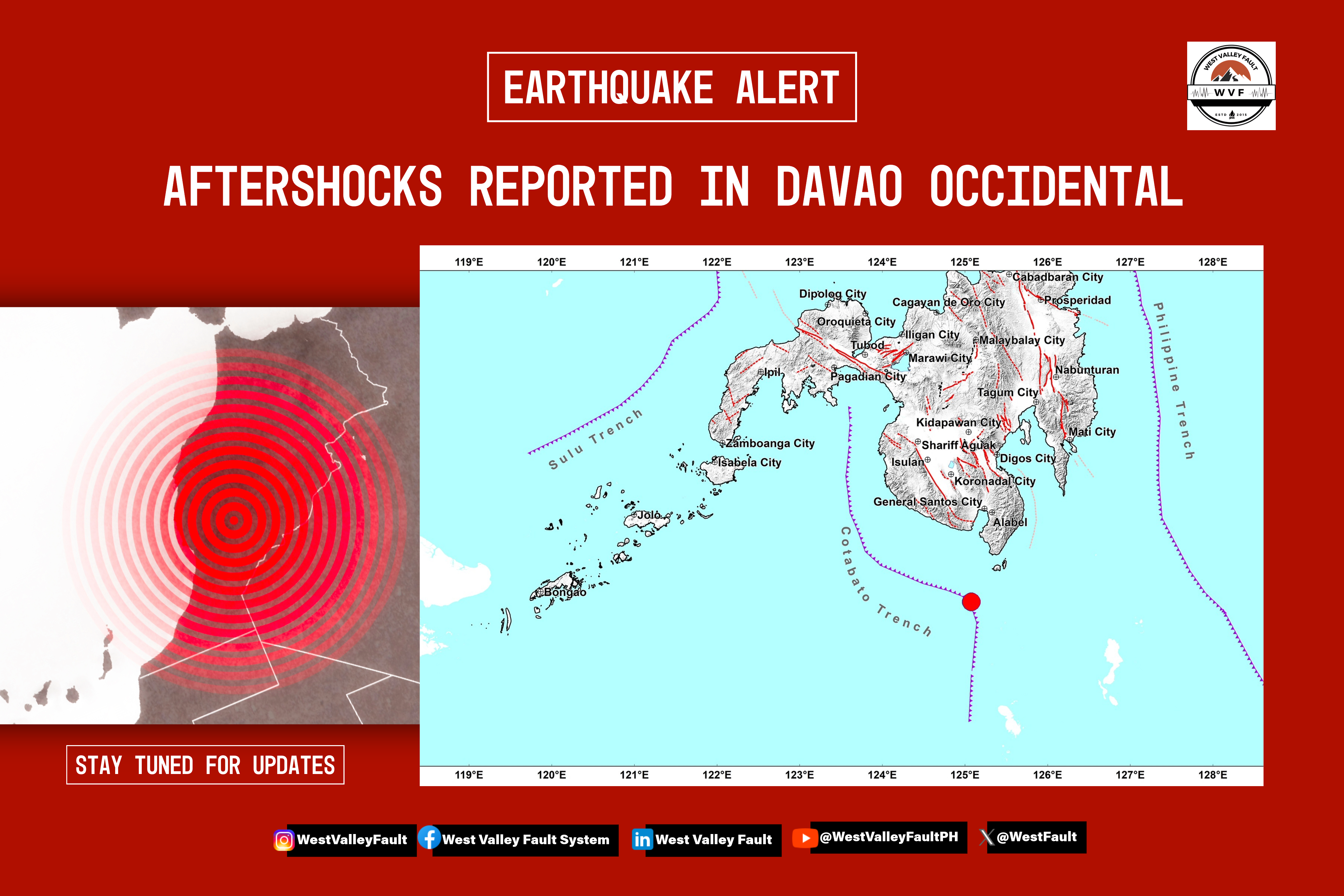 Aftershocks Reported in Davao Occidental
