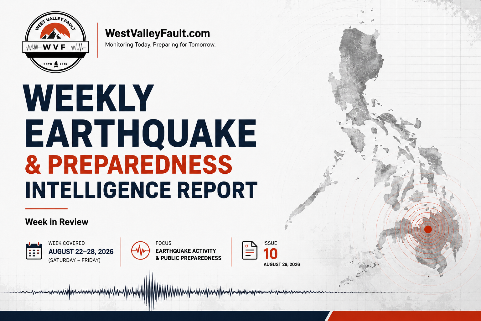 WestValleyFault.com Weekly Earthquake & Preparedness Intelligence Report (Issue #010): Aug 22 – 28, 2026