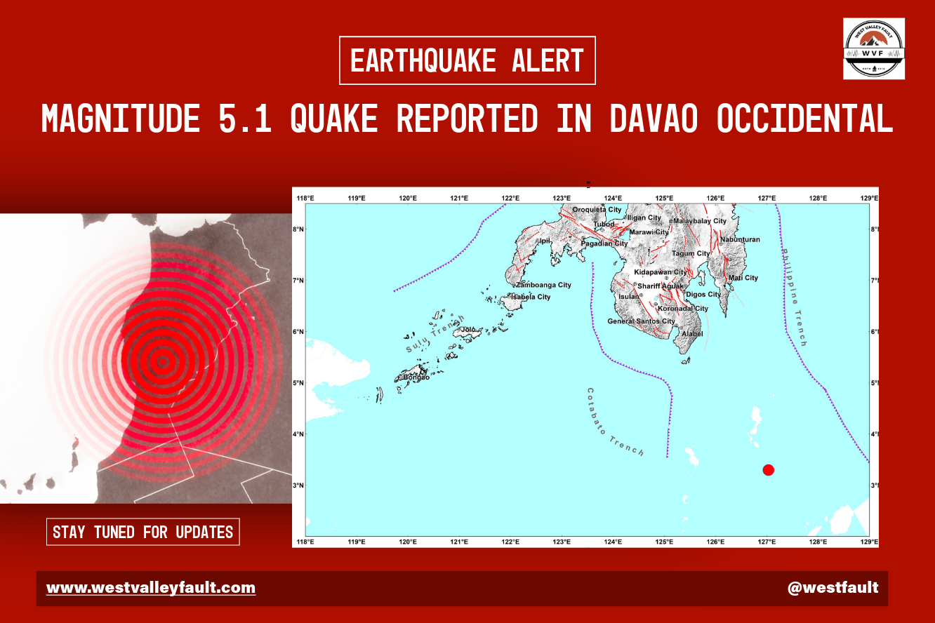 Magnitude 5.1 Quake Reported in Davao Occidental