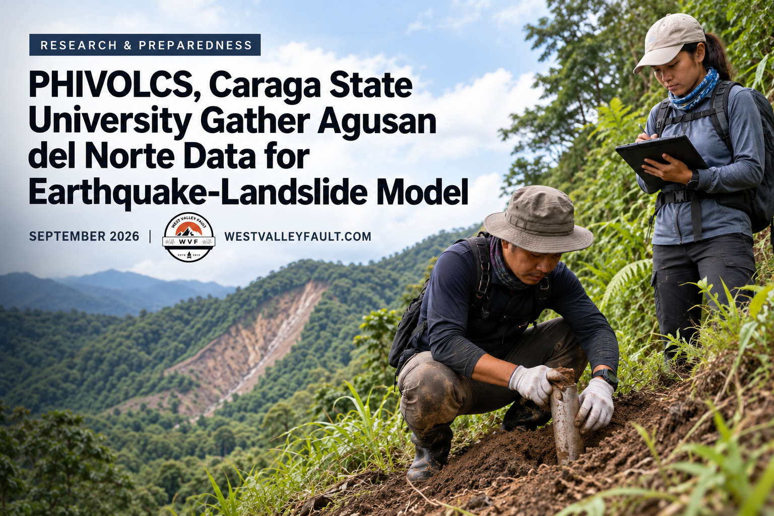 PHIVOLCS, Caraga State University Gather Agusan del Norte Data for Earthquake-Landslide Model