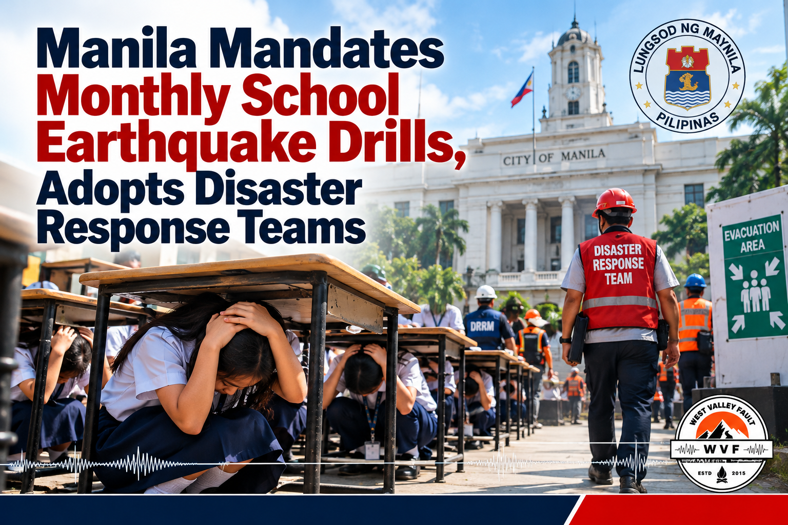 Manila Mandates Monthly School Earthquake Drills, Adopts Disaster Response Teams