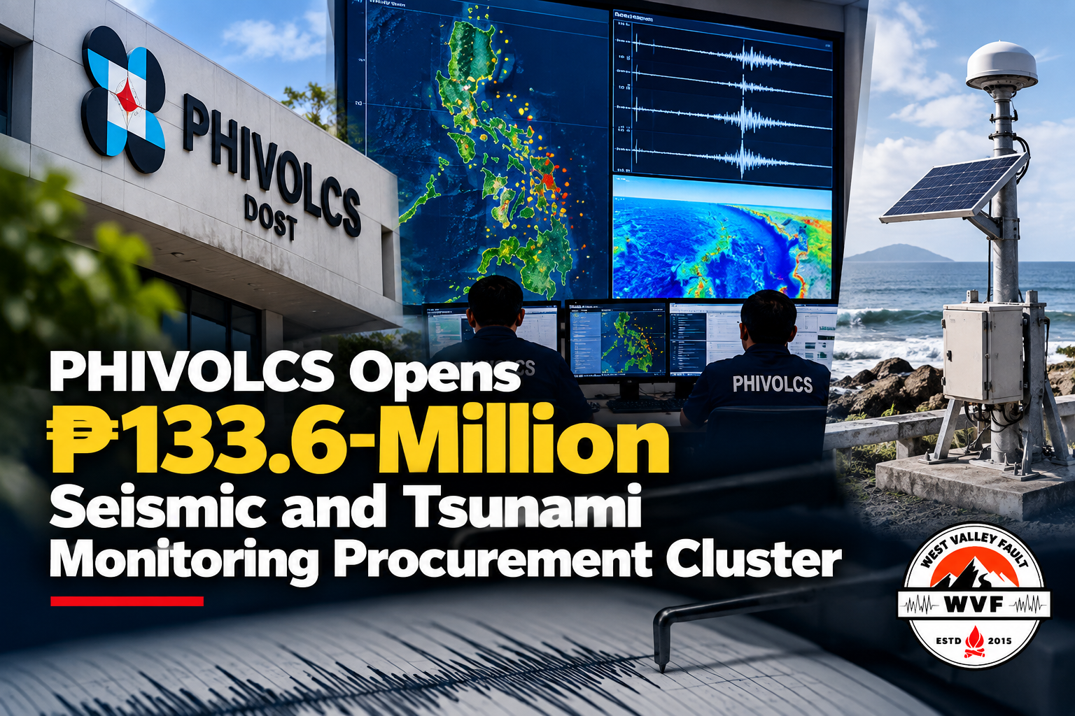 PHIVOLCS Opens ₱133.6-Million Seismic and Tsunami Monitoring Procurement Cluster
