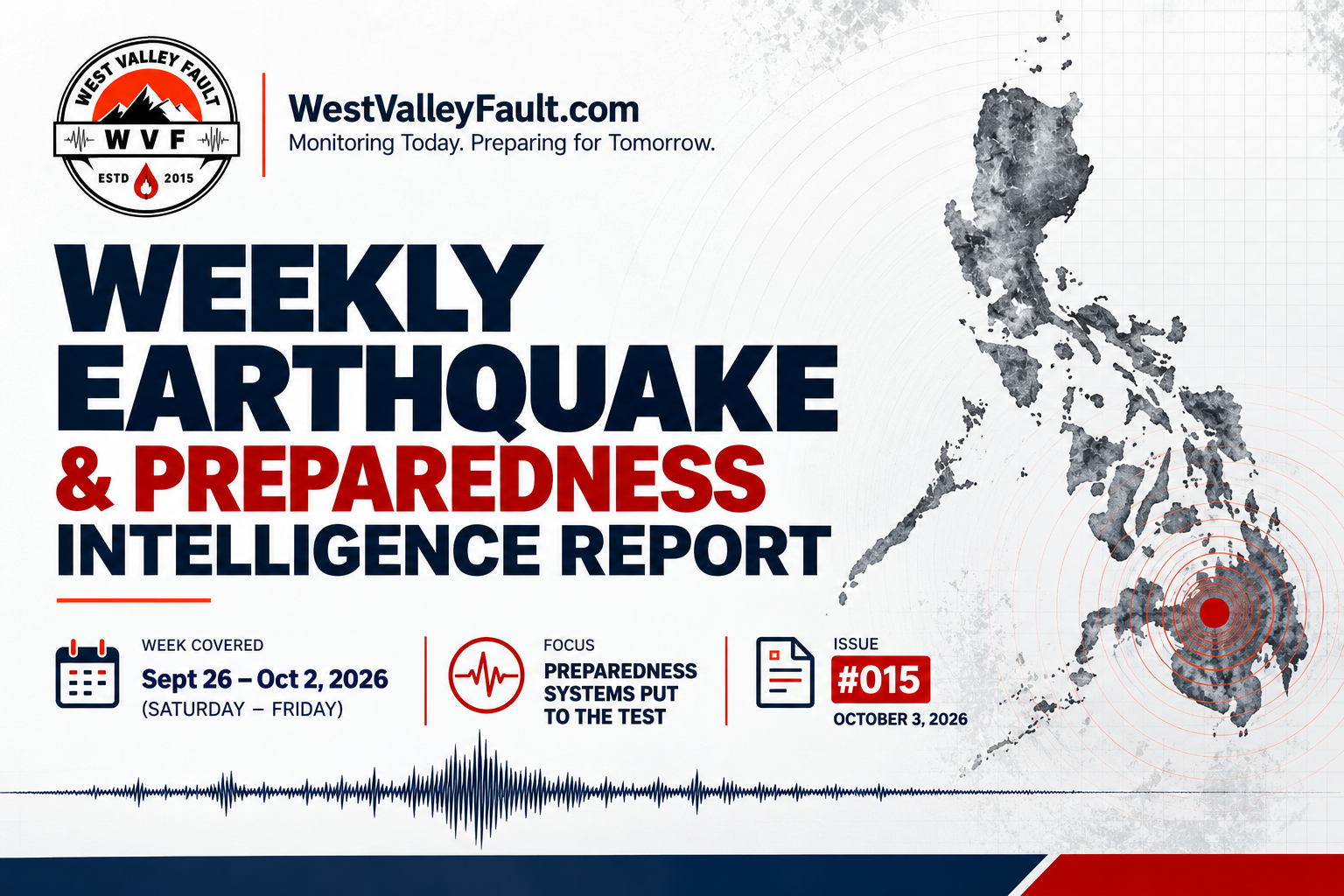 WestValleyFault.com Weekly Earthquake & Preparedness Intelligence Report (Issue #015): Sept 26 – Oct 2, 2026